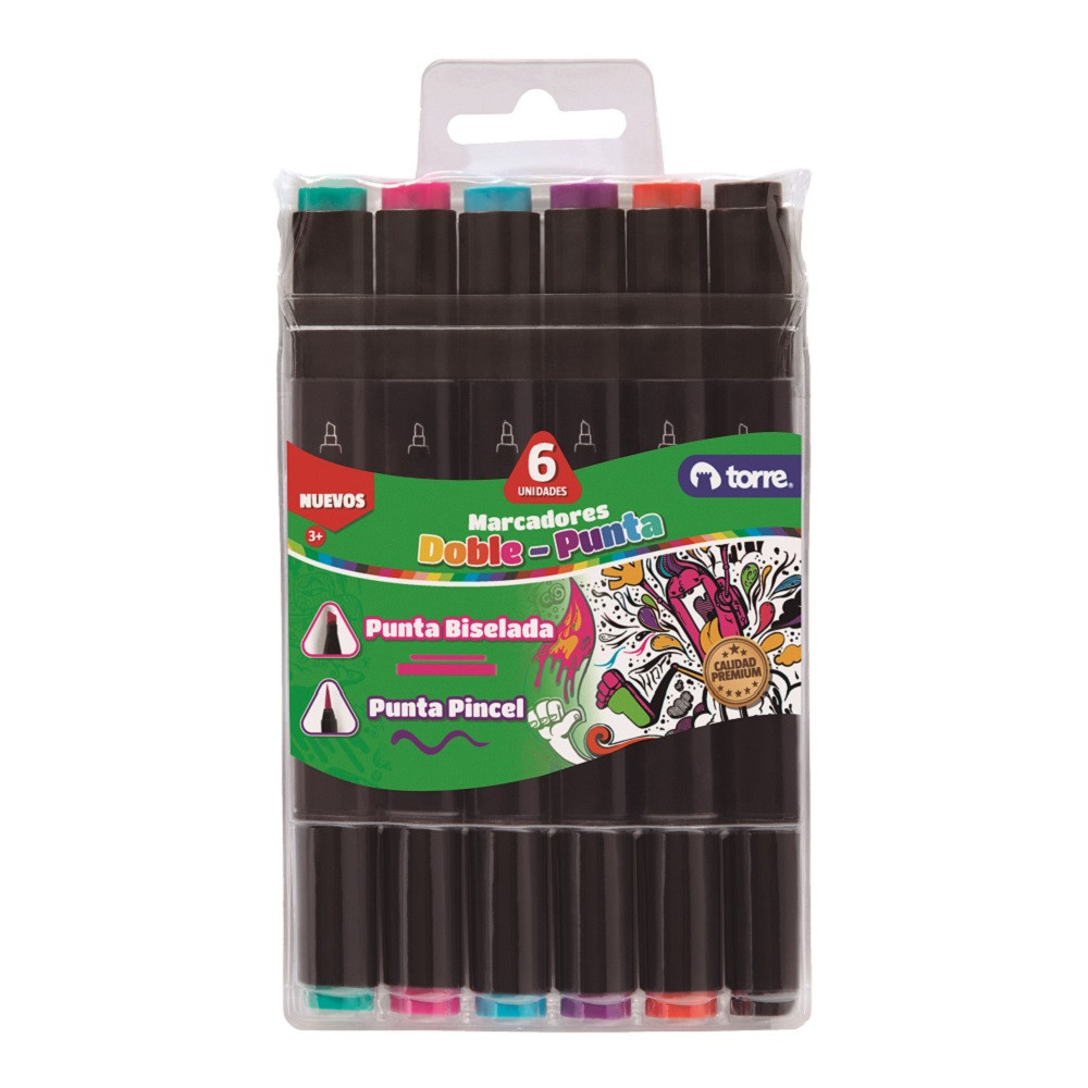 Marcadores doble punta