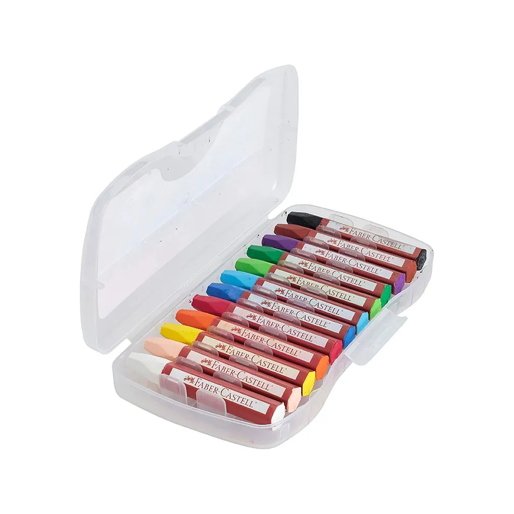 Lápiz Pastel Escolar Graso Faber Castell 12 colores