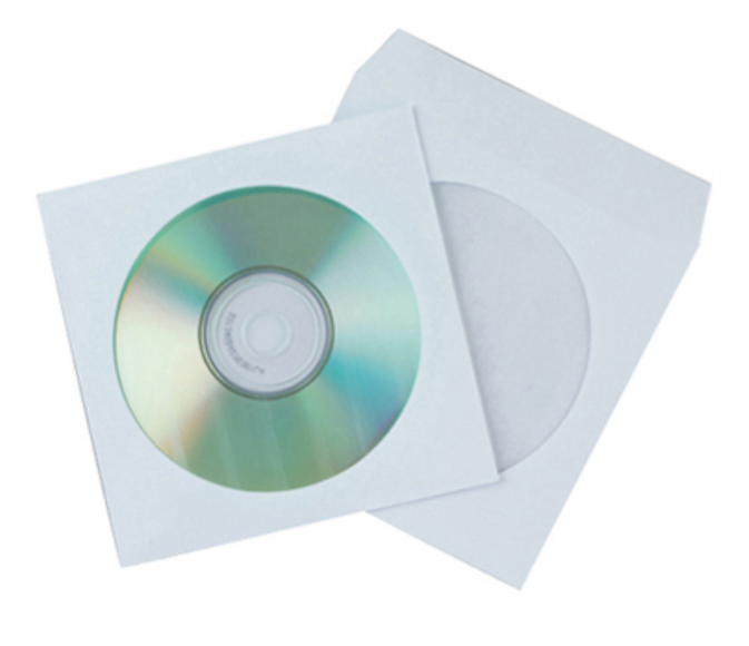 Sobres de papel para CD/DVD con ventana transparente — Pack 100