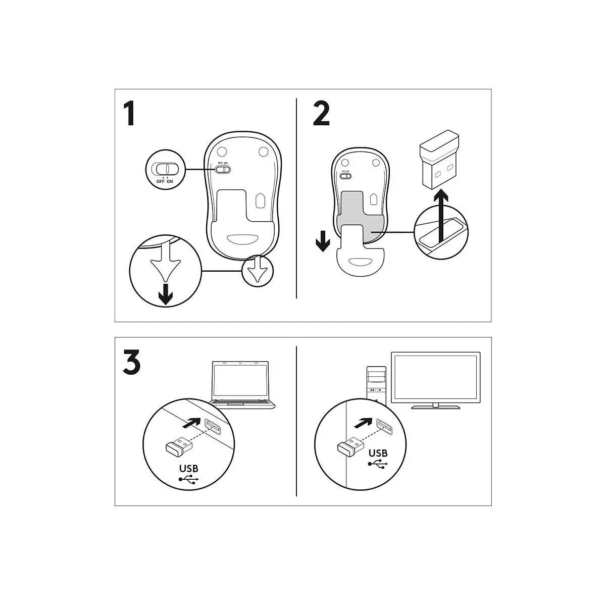 Mouse Inalámbrico Logitech M185