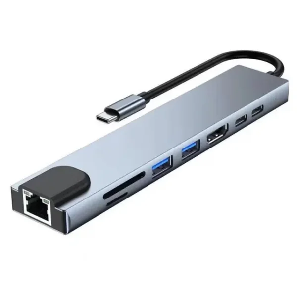 Adaptador USB 8 en 1 tipo C