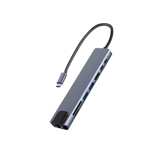 Adaptador USB 8 en 1 tipo C