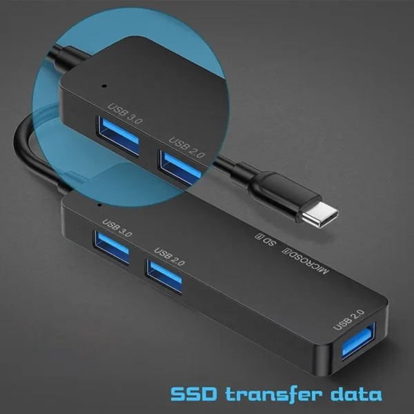 Switch Hub concentrador USB-C 5 en 1
