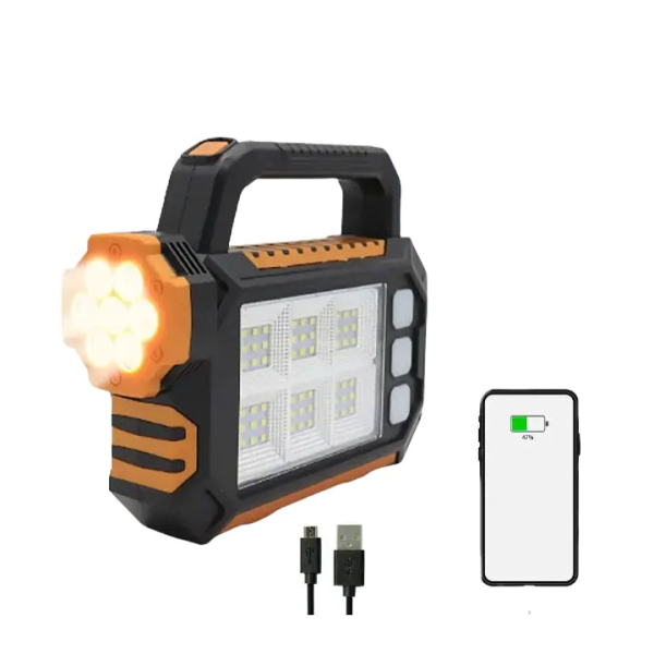 Linterna solar powerbank recargable