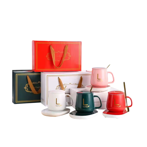 Taza con base calentadora automática