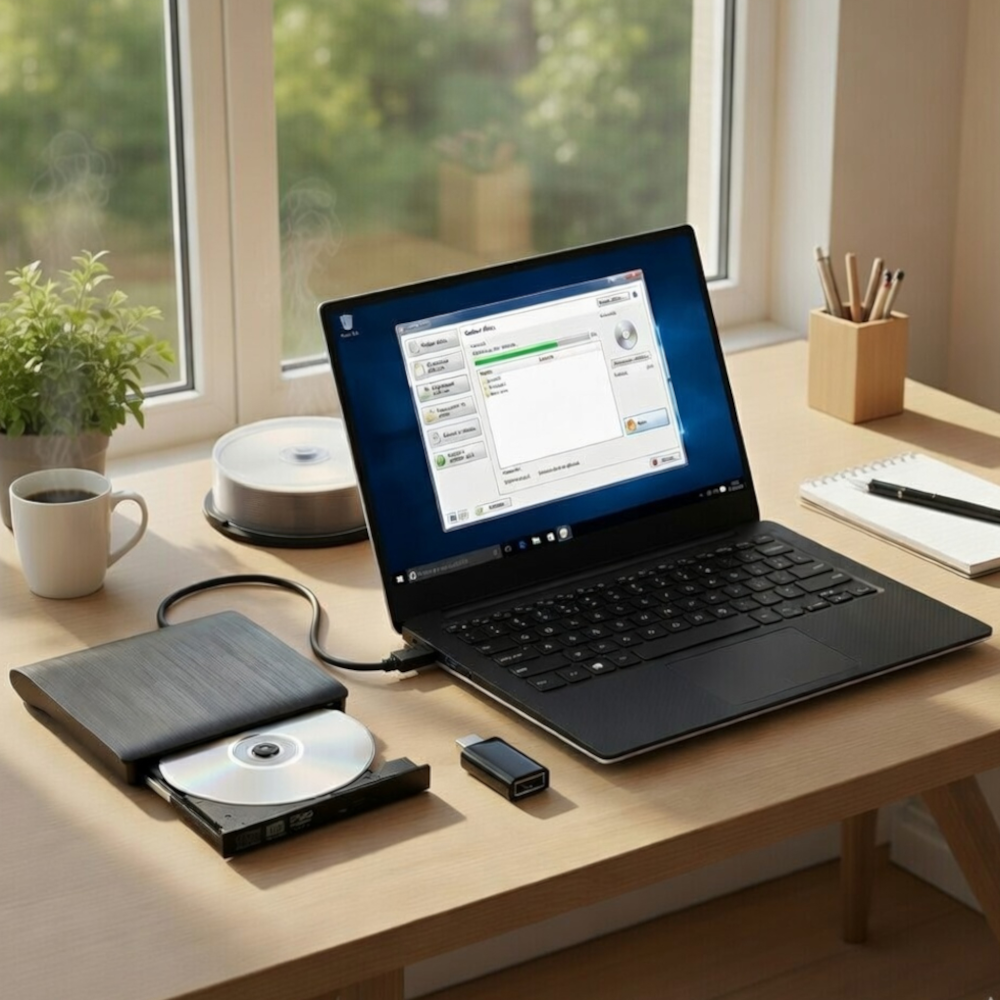 Grabador Externo DVD/CD USB 3.0 con Adaptador USB-C - Vinant.cl