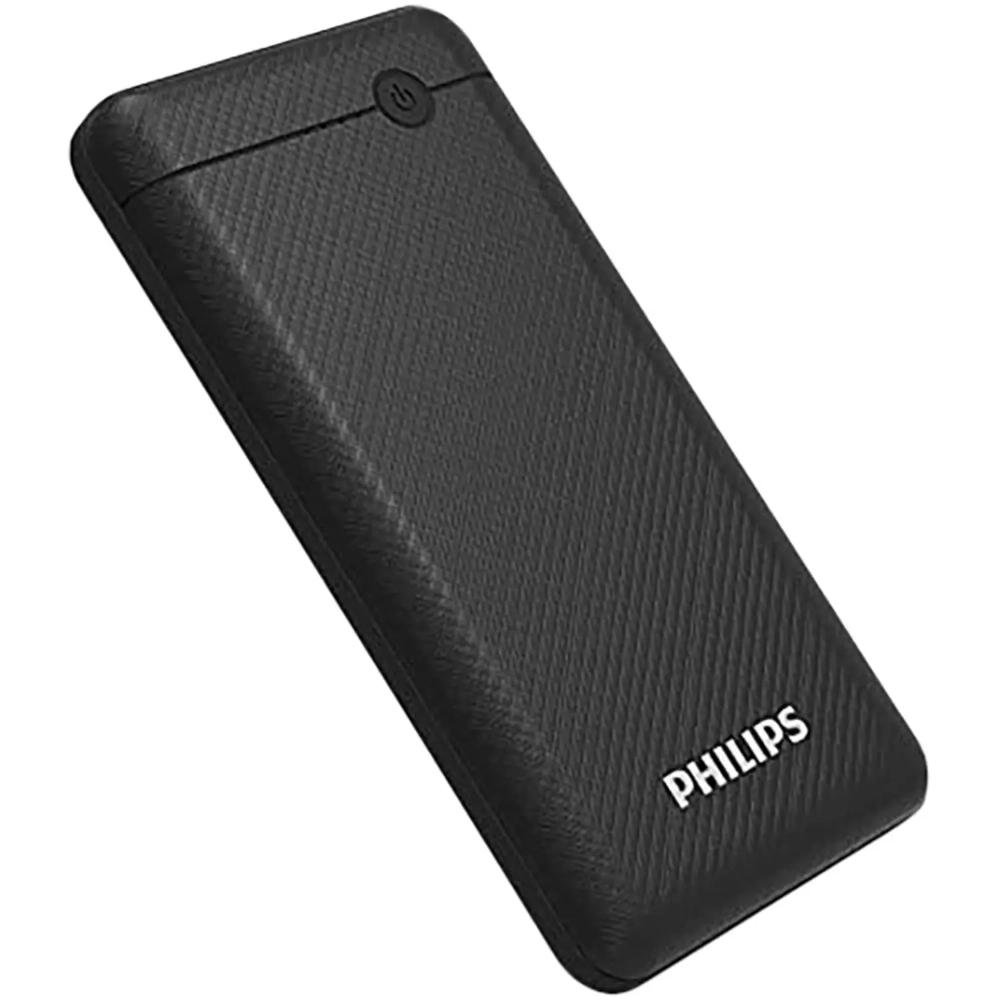 Batería portátil Philips 10000mAh modelo DLP1710CB con doble puerto USB y tecnología Li-Po