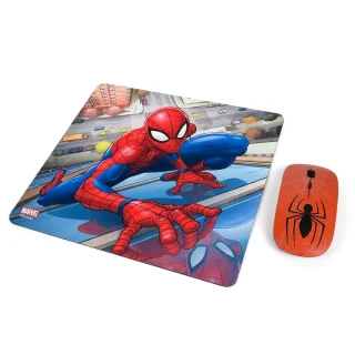 Kit Mouse Inalámbrico + MousePad Spiderman