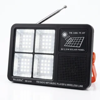 Radio Portátil FM con Linterna LED Recargable XB-918 - Vinant.cl