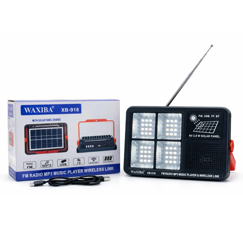 Radio Portátil FM con Linterna LED Recargable XB-918 - Vinant.cl