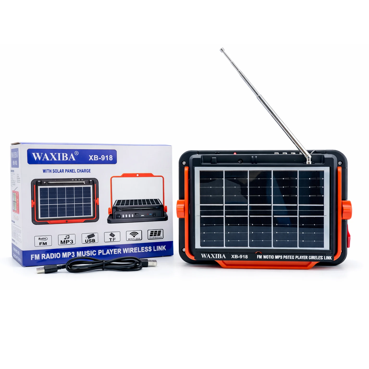 Radio Portátil FM con Linterna LED Recargable XB-918 - Vinant.cl