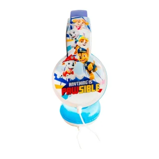 Audífonos Paw Patrol para niños celestes modelo HP203371N con conector 3.5mm